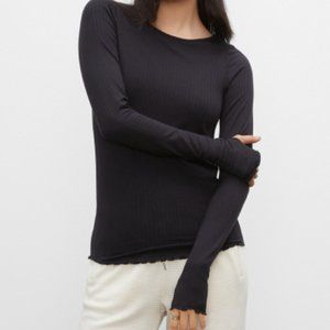 NWT CLUB MONACO SLUB RIB LONG SLEEVE
